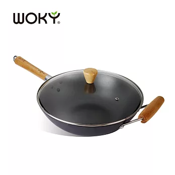 【WOKY沃廚】日式碳鋼精鐵炒鍋(30CM單柄萬用炒鍋)