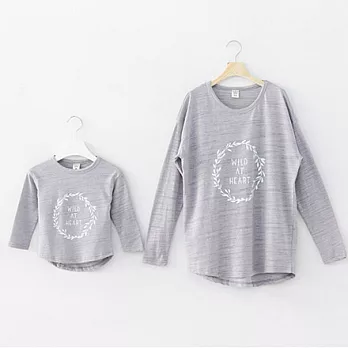 韓版wild at heart 印花寬版長袖親子裝(大人)FREE花灰(媽媽)