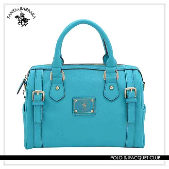 SANTA BARBARA POLO.聖大保羅 - 幸福微糖系列 手提/斜背兩用皮飾波士頓包- 湖水綠