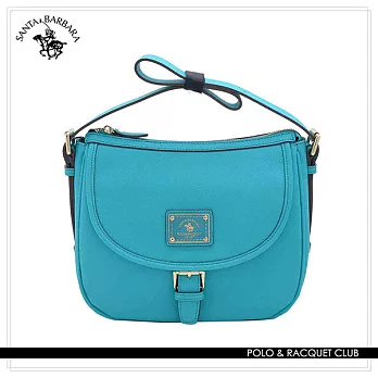 SANTA BARBARA POLO.聖大保羅 - 幸福微糖系列 肩背/斜背兩用馬鞍包- 湖水綠