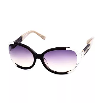 ICEBERG 低調奢華 日本製水鑽圓框粗邊太陽眼鏡500-3咖啡