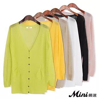 針織 亞麻糖果色寬鬆蝙蝠袖罩衫外套 六色-Mini嚴選-FREE(果綠)