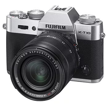 (公司貨)FUJIFILM X-T10 XF18-55mm 變焦鏡組-送相機包+清潔組+保護貼/銀色