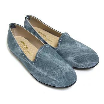 【Pretty】自然經典休閒平底樂福鞋23.5藍色