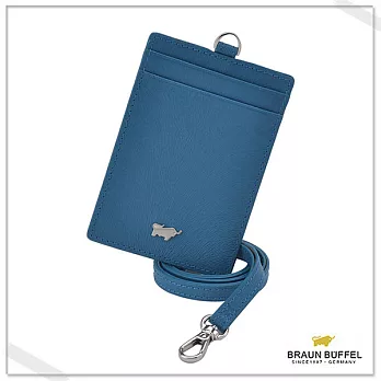 BRAUN BUFFEL‧德國小金牛 -提貝里烏斯系列證件夾- 海水藍