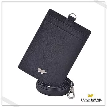 BRAUN BUFFEL‧德國小金牛 -提貝里烏斯系列證件夾- 質感黑