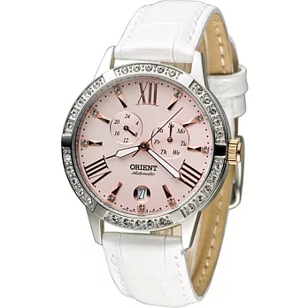 東方錶 ORIENT Elegant 璀璨時光機械錶 FET0Y003Z 粉x白粉色