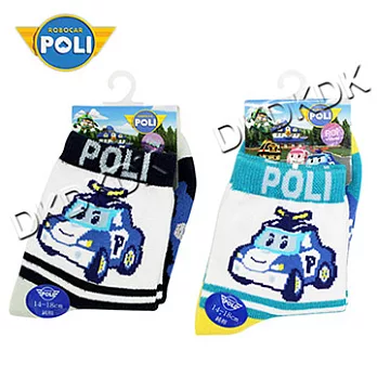 卡通正版授權 POLI 波力 精梳棉童襪(3入) 14-18cm