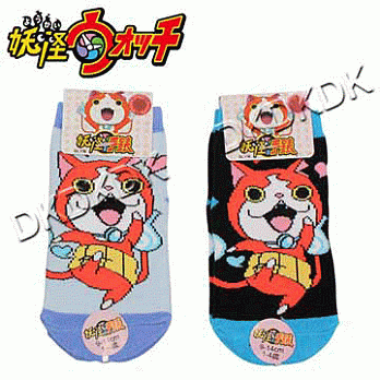 卡通正版授權 妖怪手錶 精梳棉止滑直板襪(3入)9-14cm (1-4歲)