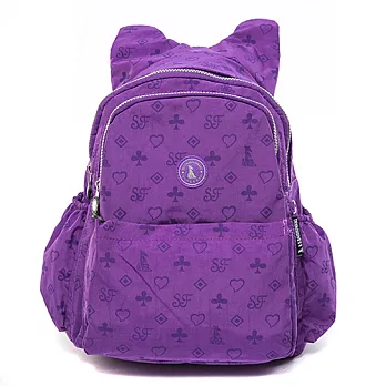 冰山袋鼠 防水大空間後背包-0019-浪漫愛心獨家款(深紫色)