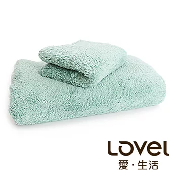 LOVEL 3M專利柔棉極吸超細纖維絨毛浴巾毛巾兩件組(共兩色)湖水綠x2