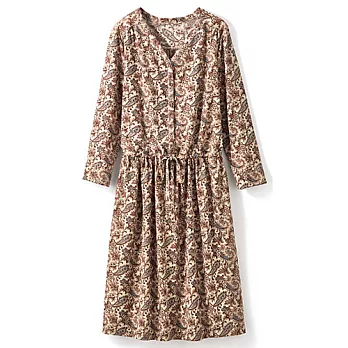 15秋預購【cecile】秋色印花五分袖洋裝(A款)MA