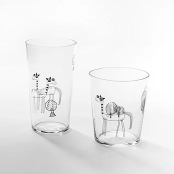 空器感玻璃杯(二入組 、長頸鹿)