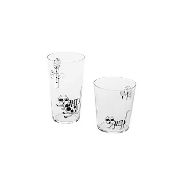 空器感玻璃杯(二入組 、朵拉貓)