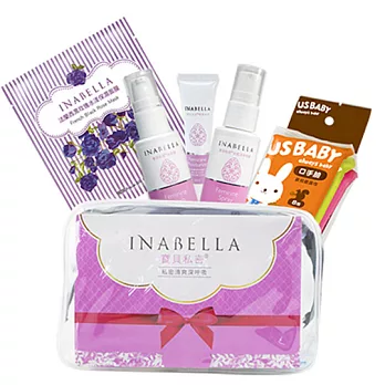 INABELLA私密體驗組+黑玫瑰水漾保濕面膜1入+優生口手臉迷你包8抽3入