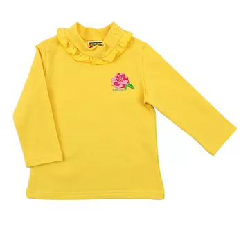 【愛的世界】SUPERMINI花與蝶系列彈性長袖上衣-台灣製-80黃色