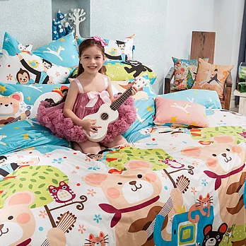 義大利Fancy Belle X Malis《聖誕Wish》雙人四件式防蹣抗菌舖棉兩用被床包組