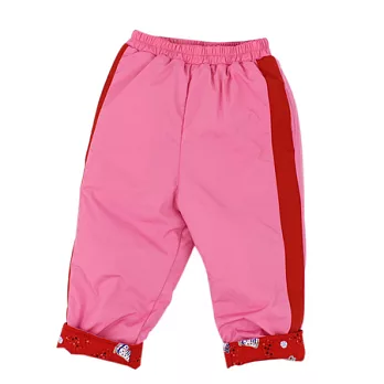 【愛的世界】MYBEAR第一雙溜冰鞋系列防風舖棉兩面穿長褲-台灣製-80桃紅色