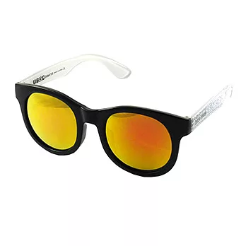 【Korea 韓國潮流】水銀炫彩_韓版潮流大框太陽眼鏡#5004 (白框X水銀黃橘鏡)