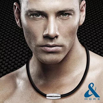 【&MORE】愛迪莫鈦鍺- Z power超限鈦鍺項鍊(6mm)黑色50cm