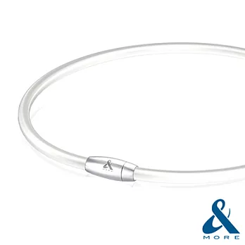 【&MORE】愛迪莫鈦鍺- Z power超限鈦鍺項鍊(6mm)白色50cm