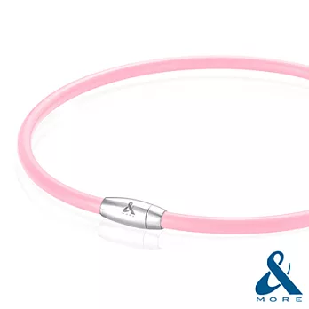 【&MORE】愛迪莫鈦鍺- Z power超限鈦鍺項鍊(6mm)粉紅50cm