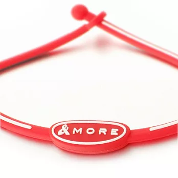 【&MORE愛迪莫】KADORI鈦鍺運動項鍊紅色55cm