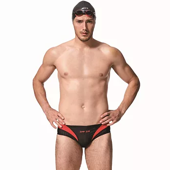 【SAIN SOU】競賽/泳隊/專業用三角泳褲加贈矽膠泳帽5040-03M印花