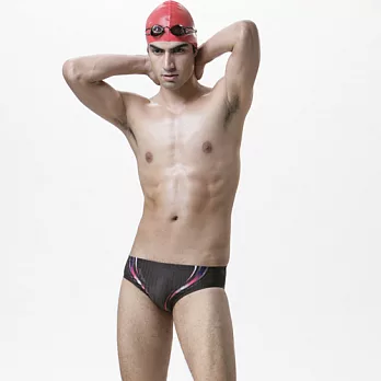 【SAIN SOU】競賽/泳隊/專業用三角泳褲加贈矽膠泳帽A57231M印花