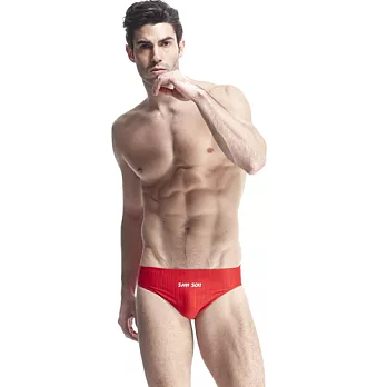 【SAIN SOU】競賽/泳隊/專業用三角泳褲加贈矽膠泳帽A57401-03M印花