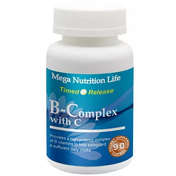 美國Mega Nutrition Life 維他命B+C錠90顆
