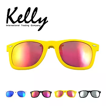 【Kelly C.】最新TR超輕材質-雷朋型水銀偏光夾式鏡片(#黃框水銀橘紅鏡)