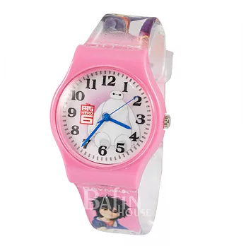 【Disney迪士尼】BIG HERO 6 大英雄天團 杯麵 兒童錶(粉)