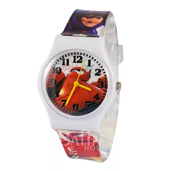 【Disney迪士尼】BIG HERO 6 大英雄天團 杯麵 兒童錶(白)