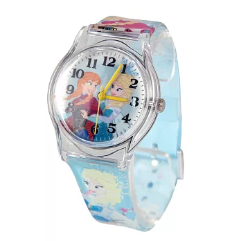 【冰雪奇緣】 安娜與艾莎 手錶/藍 (F4121)