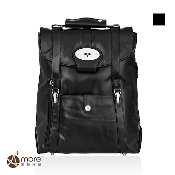 Amore 愛加・皮貝克 時尚後背包-黑色