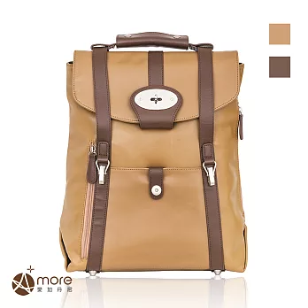 Amore 愛加・皮貝克 時尚後背包-駝色