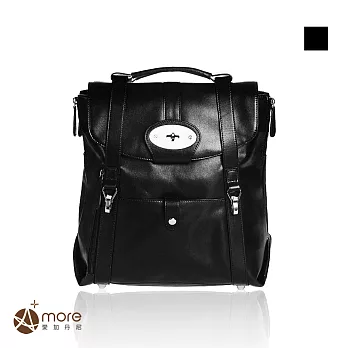 Amore 愛加・皮小貝克 時尚後背包-黑色