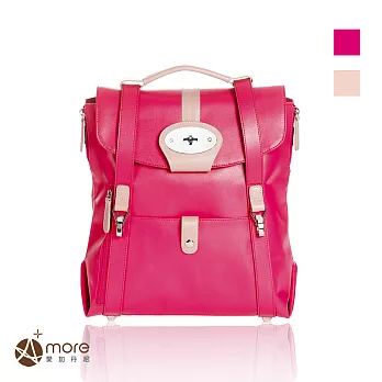 Amore 愛加・皮小貝克 時尚後背包-桃紅