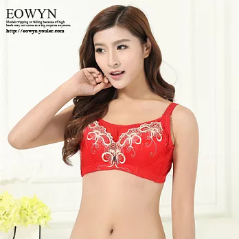 EOWYN.薄款調整型收副乳防走光內衣大MM全罩杯胸罩NYA030-9666-19/7色/現貨+預購紅色36/80C
