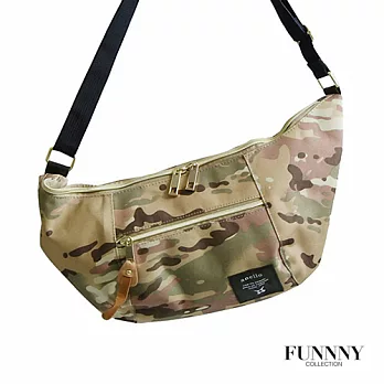 FUNNNY 日本同步斜背包系列 淺田里莎 卡其迷彩