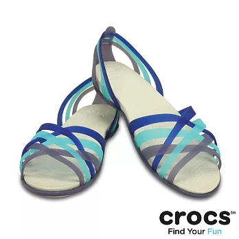 Crocs - 女 - APR - 赫瑞綺夏日平底鞋35海軍藍/水綠色