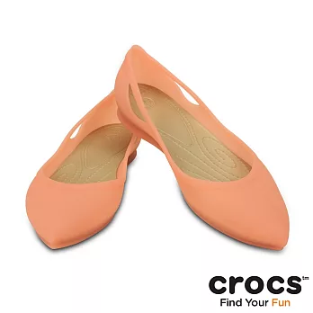 Crocs - 女-女士芮歐平底鞋-西瓜紅/金色35西瓜紅/金色