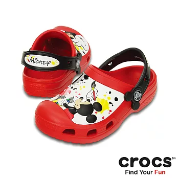 Crocs - 童 - 創意米奇炫彩小克駱格-紅色23紅色