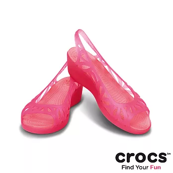 Crocs - 女-阿德端娜 3 代小坡跟鞋-糖果粉/珊瑚紅色36糖果粉/珊瑚紅色