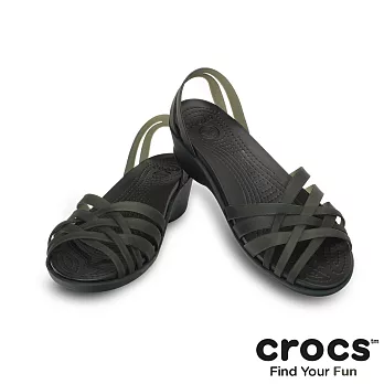 Crocs - 女-赫瑞綺夏日小坡跟涼鞋-黑/黑色36黑/黑色