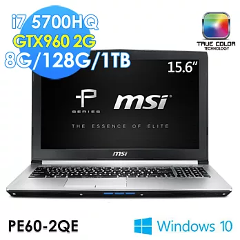 【msi微星】PE60 2QE-498TW 15.6吋 i7-5700HQ GTX960M2G(銀色)