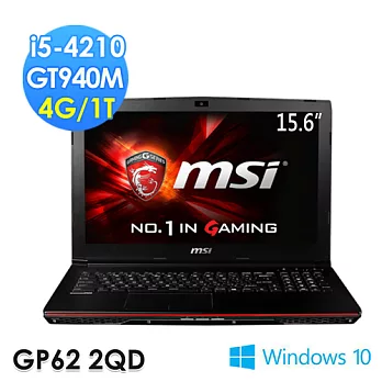 msi微星 GP62 2QD-209TW 15.6吋 i5-4210H GT940M電競筆電