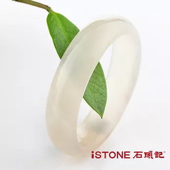 石頭記 優雅冰種玉髓經典手鐲-寬版冰種玉髓