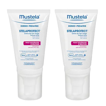 Mustela 慕之恬廊 舒恬良護敏面霜40ml-兩入組